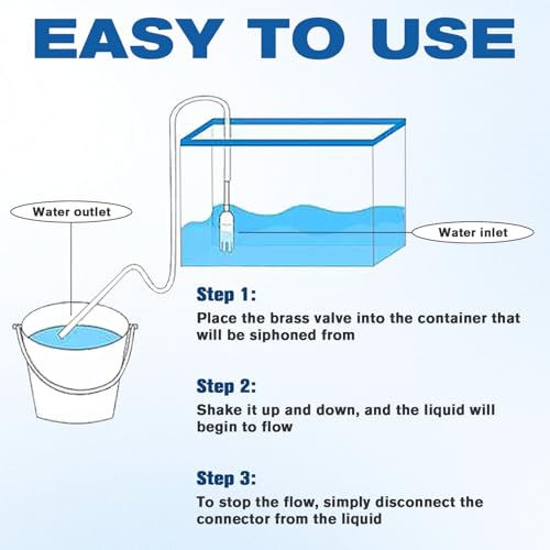 wadoy Shaker Siphon Hose 1/2",Gas Siphon Pump for Gasoline/Fuel/Water Transfer,Safety Self Priming Hose (10ft) - Image 5