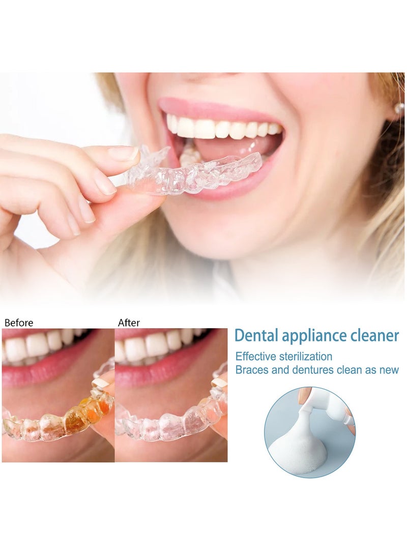 EELHOE Denture Cleaning Foam Aligner Retainer Cleaning Foam for Night Mouth Guard False Teeth Cleaning  - Image 2