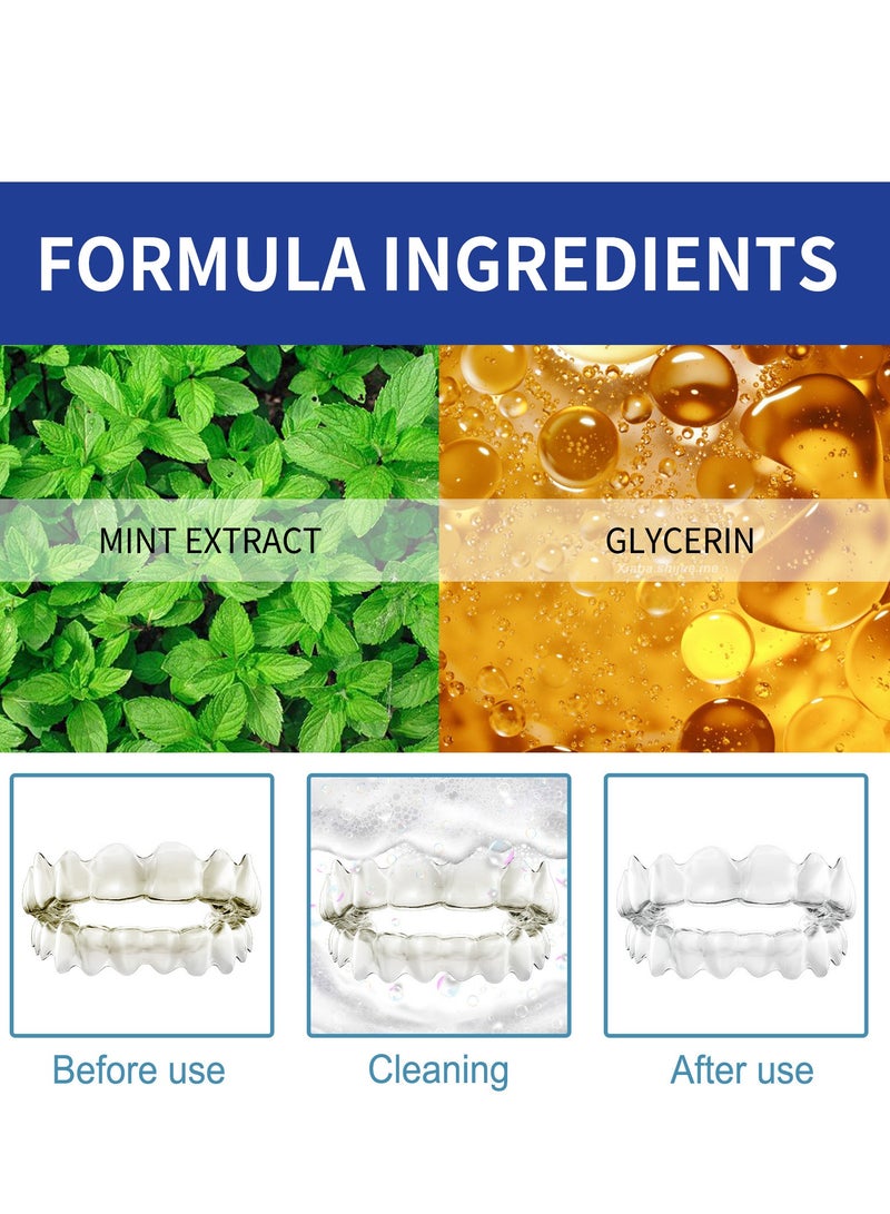 EELHOE Denture Cleaning Foam Aligner Retainer Cleaning Foam for Night Mouth Guard False Teeth Cleaning  - Image 4