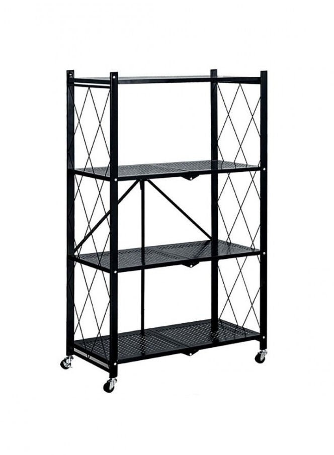 مام رف تخزين معدني قابل للطي أسود - Image 1