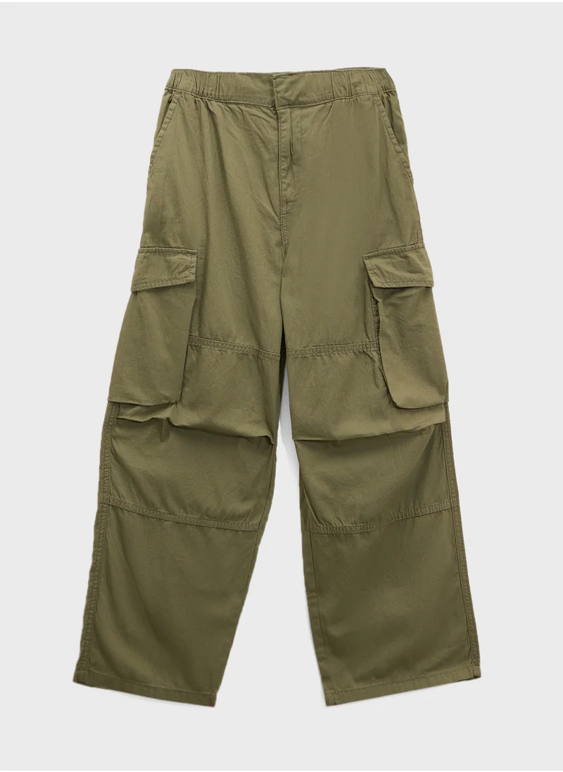 H&M Cotton Canvas Parachute Trousers