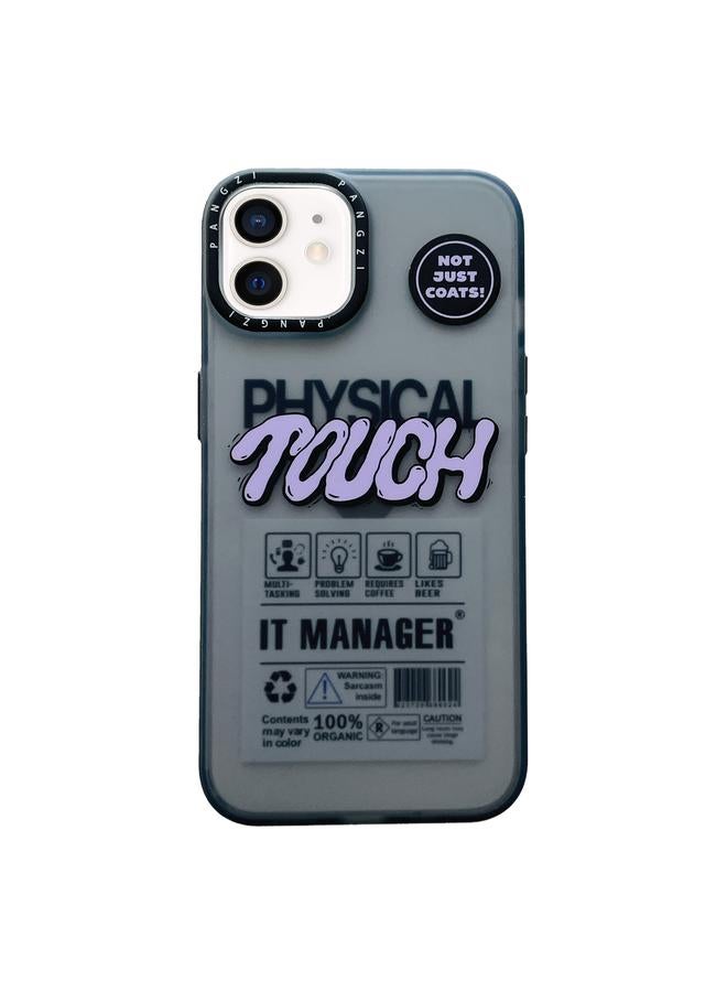 S-TOP Case For iPhone 12 Double Layer Frosted IMD Series TPU + PC Phone Case - Image 1