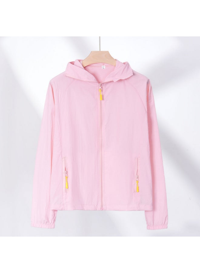 Song Feng Ya Summer Sun Protection Clothing New Hooded Small Shirt Zipper Outer Shirt Loose Pocket All-match Uv Short Jacket - Image 1