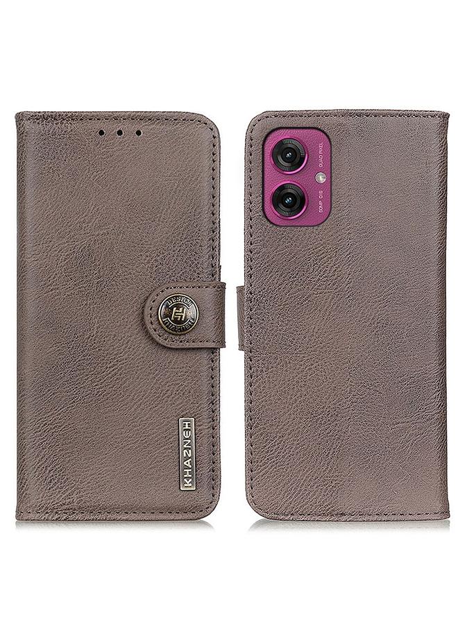 اس-توب جراب لهاتف موتورولا موتو جي 55 5 جي - جراب هاتف خزنة من جلد البقر بتصميم قابل للطي - Image 1