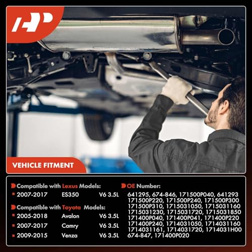 A-Premium Front Left and Right 2-PC Exhaust Manifold Catalytic Converter with Gasket Direct-Fit Compatible with Toyota Camry 2007-2017, Avalon 2005-2018, Venza & Lexus ES350, 3.5L, E.P.A. Compliant - Image 2