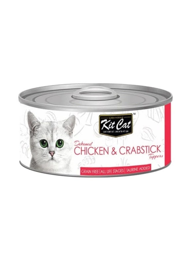 Kit Cat wet food deboned chicken and crabstick 80g - Image 1