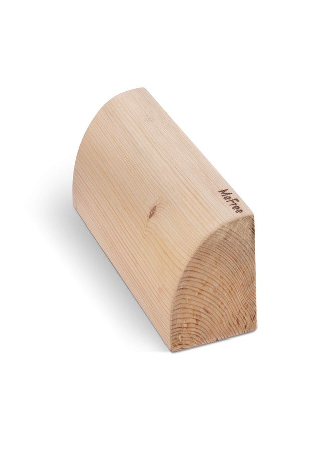 MeFree Wooden Quarter Round Yoga Block - Light Brown | Curved Iyengar Yoga Prop for Support & Flexibility | 23 x 9 x 9 cm | Ideal for Yoga, Stretching, & Pilates - Image 2