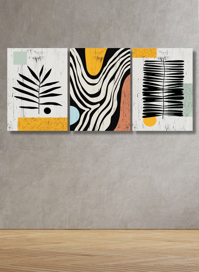 Marktna Decorative Wall Art Painting With an Abstract Design 3 Pieces Size 120x60cm - Image 1