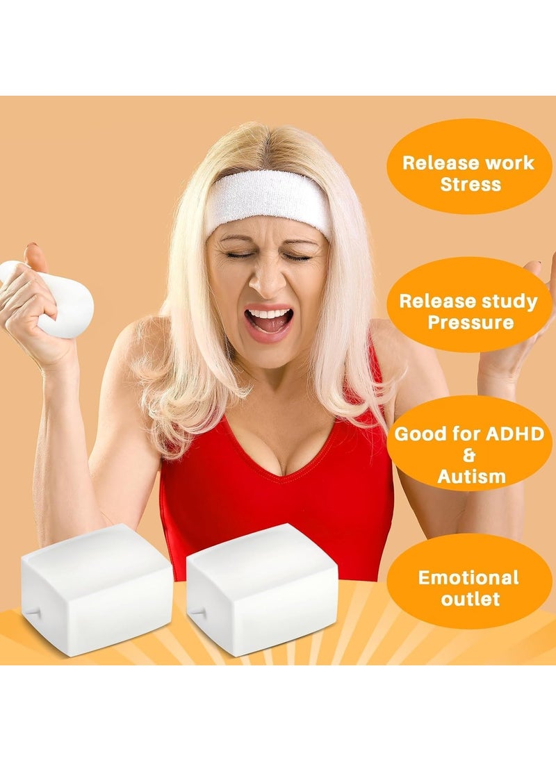 KASTWAVE 10 Pcs Soft Tofu Imitation Fidget Toys - Stress and Anxiety Relief Sensory Toys for Relaxation and Focus, Ideal for Party Supplies - Image 3