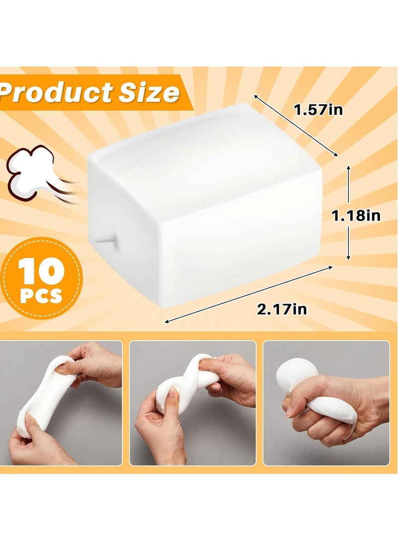 KASTWAVE 10 Pcs Soft Tofu Imitation Fidget Toys - Stress and Anxiety Relief Sensory Toys for Relaxation and Focus, Ideal for Party Supplies - Image 2