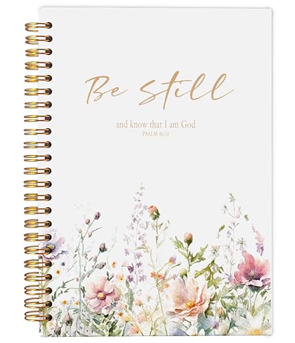 Ecezatik PSALM 46 Be Still and Know That I am God Christian Notebook Journal - Christian Gifts for Women, Bible Journal Notebooks for Note Taking, Bible Journaling Notebook, Spiral Notebook 5.5x8.3 - Image 1