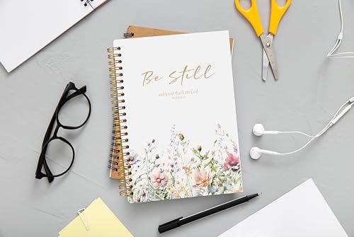 Ecezatik PSALM 46 Be Still and Know That I am God Christian Notebook Journal - Christian Gifts for Women, Bible Journal Notebooks for Note Taking, Bible Journaling Notebook, Spiral Notebook 5.5x8.3 - Image 2