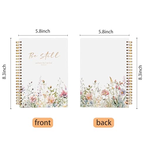 Ecezatik PSALM 46 Be Still and Know That I am God Christian Notebook Journal - Christian Gifts for Women, Bible Journal Notebooks for Note Taking, Bible Journaling Notebook, Spiral Notebook 5.5x8.3 - Image 5