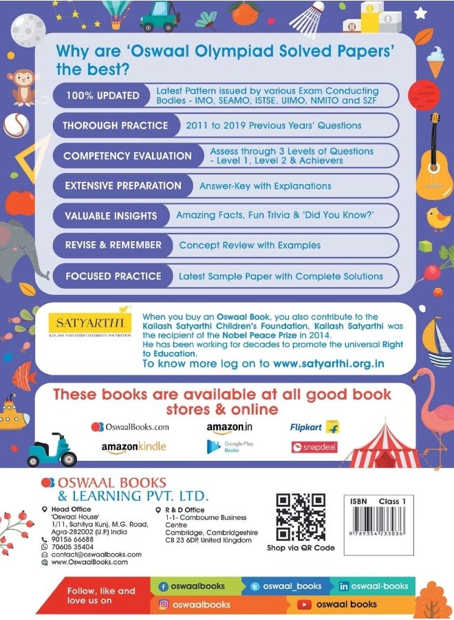 One for All Olympiad Previous Years Solved Papers, Class-1 Mathematics Book (For 2021-22 Exam) - Image 2