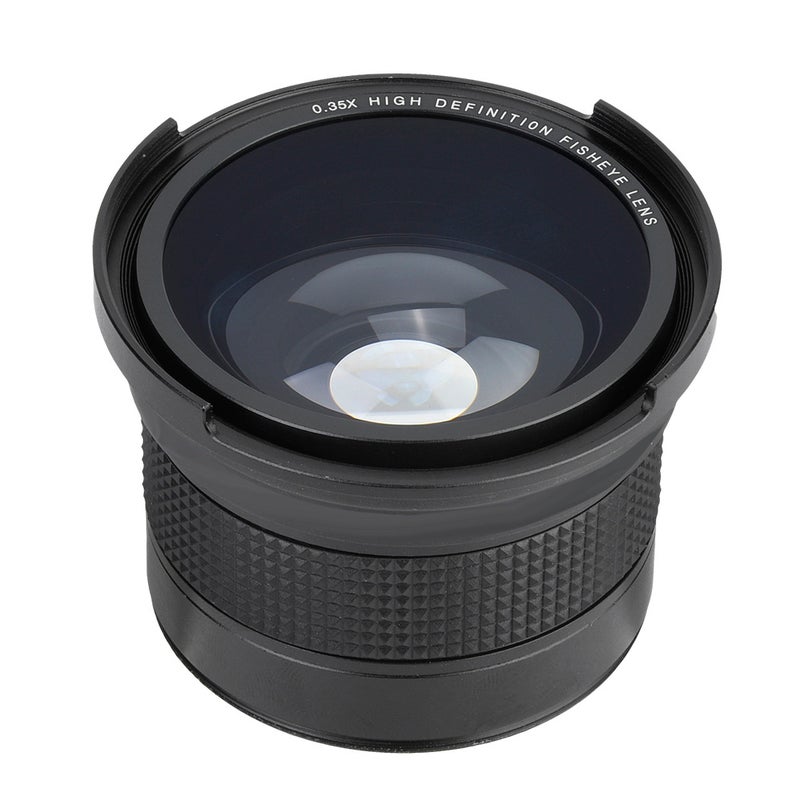 عدسة زاوية عريضة فائقة نوع أسماك السمك 0.35 × 58 مم لأجهزة الكاميرا SLR DSLR باللون الأسود - Image 4