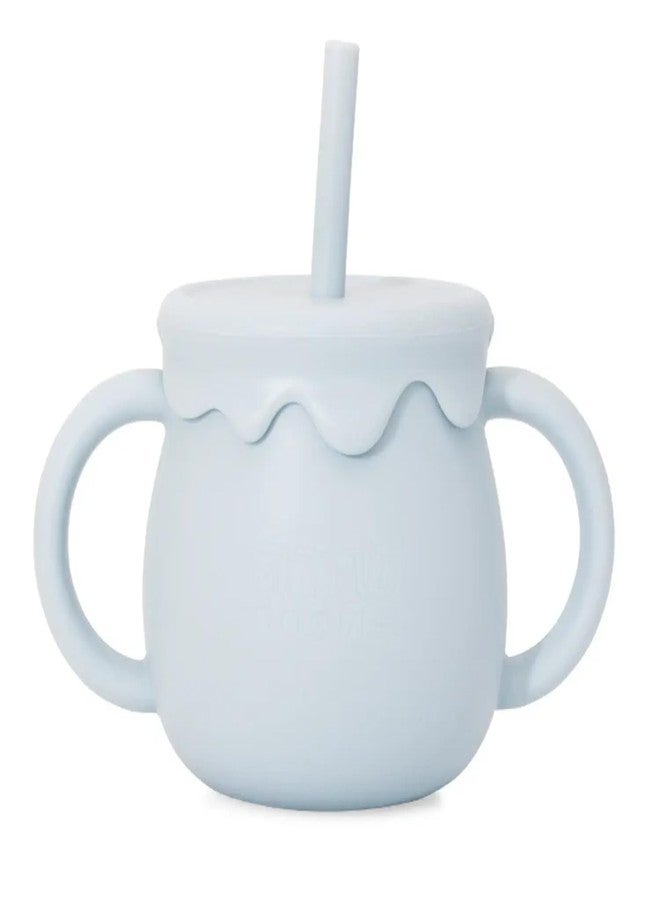 Onomie 2-in-1 Silicone Baby Cups with Straw & Snack Cup Lid, Spill Proof Sippy Cups, Toddler Training Cup for ages 12 M+ (Off - White) - Image 2