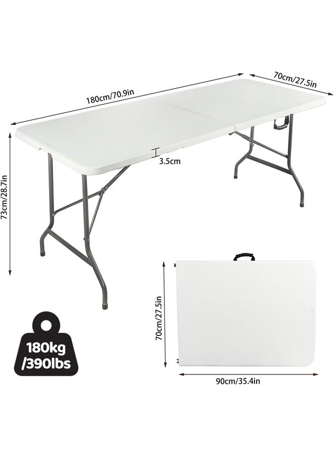 Phone Planet Folding table, white, 180 x 70 cm - Image 3