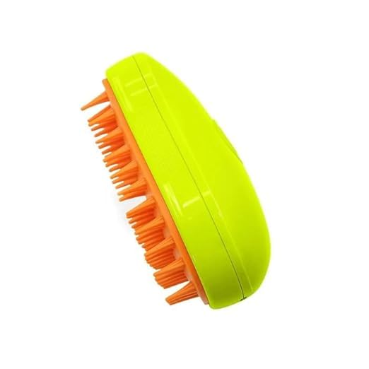 SAGWAN Pet Grooming Brush, Double-Sided Slicker Brush with Plastic Bristles, Lime Green and Orange - Image 1