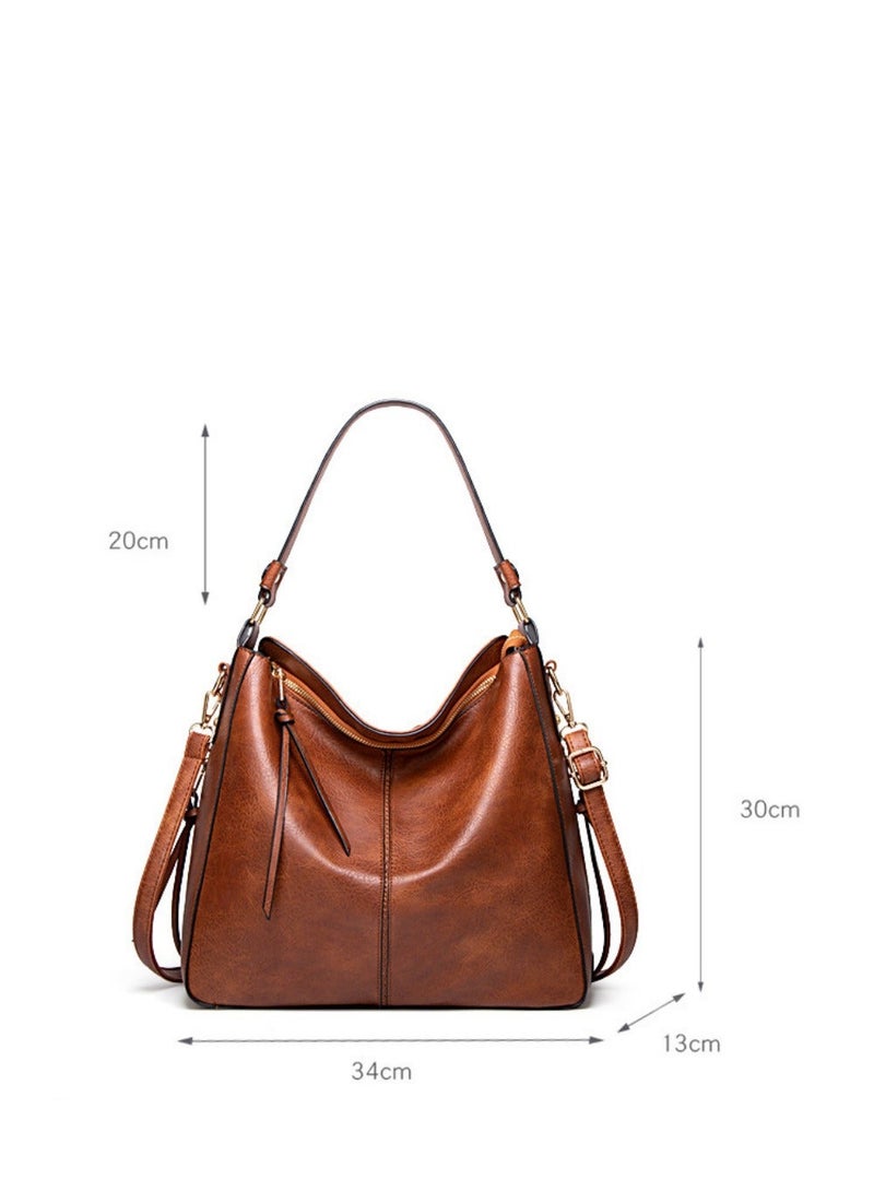 بيوتيفول حقيبة نسائية جديدة حقيبة يد كتف رسول حقيبة يد نسائية من مادة البولي يوريثان حقيبة كبيرة الحجم - Image 2