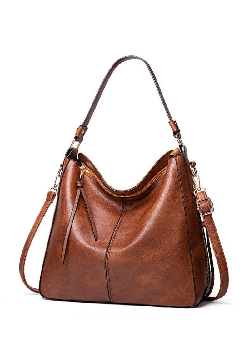 بيوتيفول حقيبة نسائية جديدة حقيبة يد كتف رسول حقيبة يد نسائية من مادة البولي يوريثان حقيبة كبيرة الحجم - Image 1