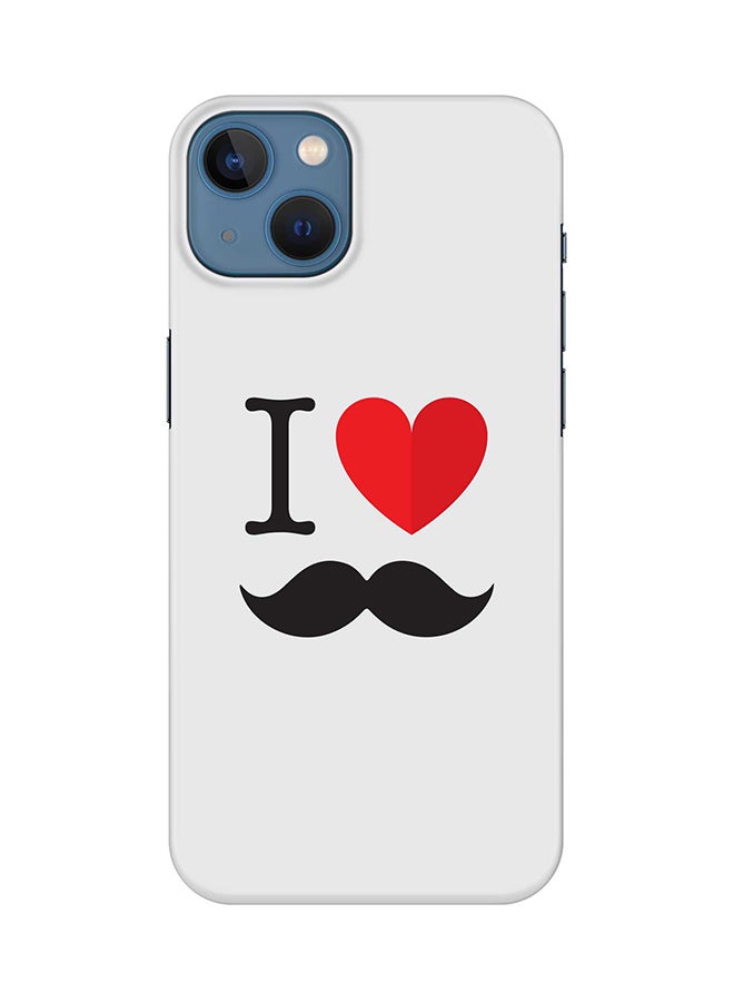 Case for Apple iPhone 14 Slim Snap Classic Series Mobile Cover Hard PC Shield Matte Finish Print - I Love Moustashe