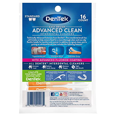 DenTek Easy Brush Interdental Cleaners, Mint, 16 Count | 10 Pack - Image 4