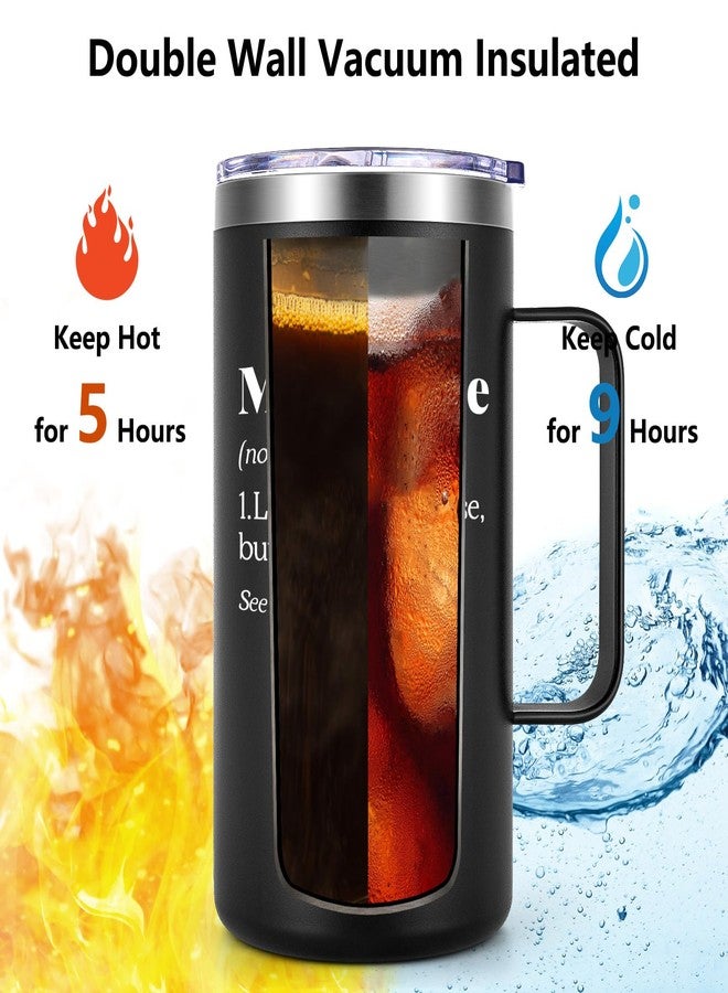 Lifecapido هدايا Lifecapido للرجال الممرضين، كوب قهوة من الفولاذ المقاوم للصدأ بتصميم أنيق وعصري، هدايا أسبوع التمريض، هدايا تقدير وتخرج للممرضين الممارسين (20 أونصة، أسود) - Image 3