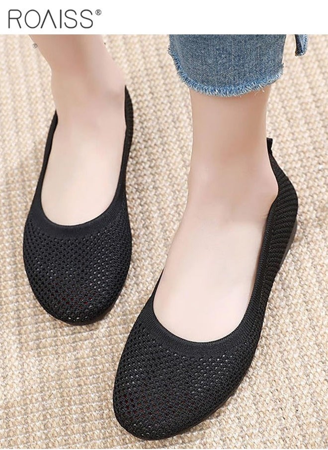 Women's Fashion Flat Canvas Shoes Lazy Fisherman's Shoes Casual Elastic Sneakers Soft Sole Round Head Cotton Linen Shoes