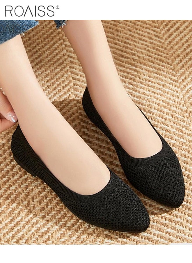 Women's Fashion Flat Canvas Shoes Lazy Fisherman's Shoes Casual Elastic Sneakers Soft Sole Round Head Cotton Linen Shoes
