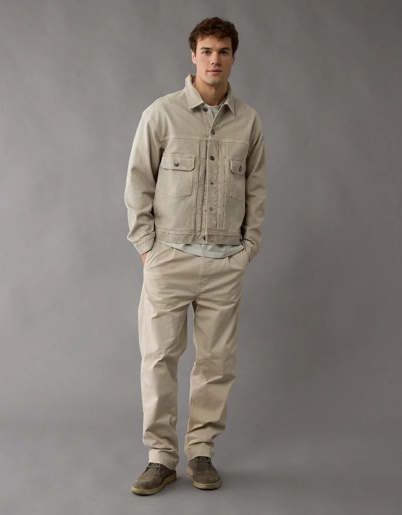 American Eagle AE Slim Fit Denim Trucker Jacket