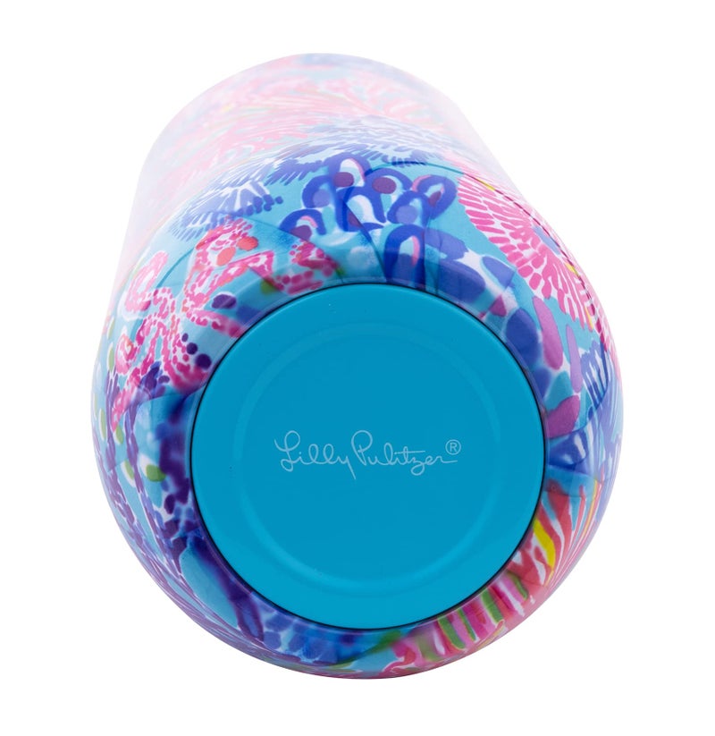 Lilly Pulitzer 10 Oz Stemless Champagne Flute, Small Stainless Steel Tumbler with Lid, Double Wall Insulated Metal Cup, Splendor in the Sand - Image 2