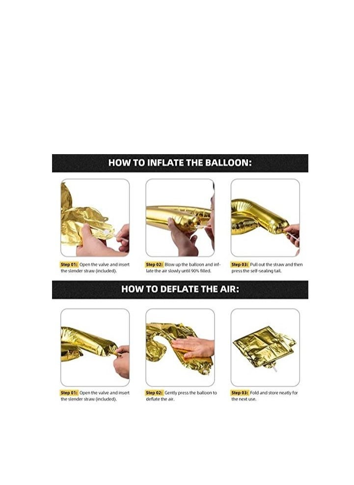 MARKQ She Said Yes Balloons Banner, 16 Inch Foil Engagement Letter Balloon Sign for Bachelorette, Wedding Proposal, Bridal Shower Party Decorations & Supplies (Gold) - Image 2