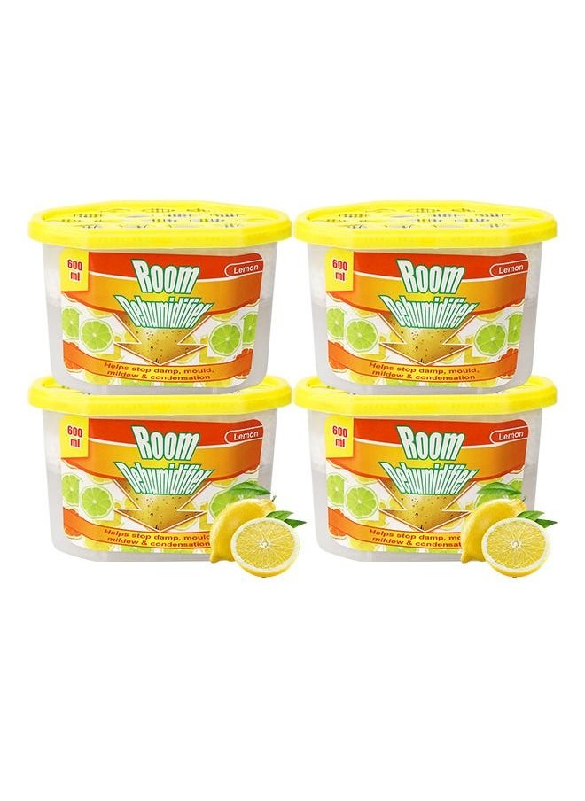 HomarKet 4-Pcs Moisture Absorbers 600ml Dehumidifiers to Control Excess Moisture for Basements Closets Bathrooms Laundry Rooms Kitchen & Study Moisture Absorbers Odor Eliminator  - Image 1