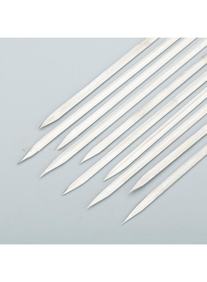 Stainless steel barbecue skewers, non-magnetic flat skewers, lamb skewers, barbecue needles, barbecue tools 