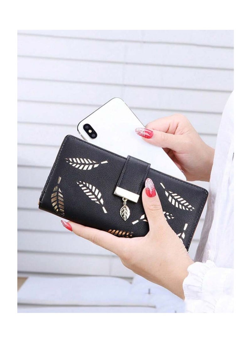 Generic Wallet for Women Long Slim Minimalist Wallet Ladies Women Purse Large Capacity Pu Leather Credit Card Holder  - Image 4