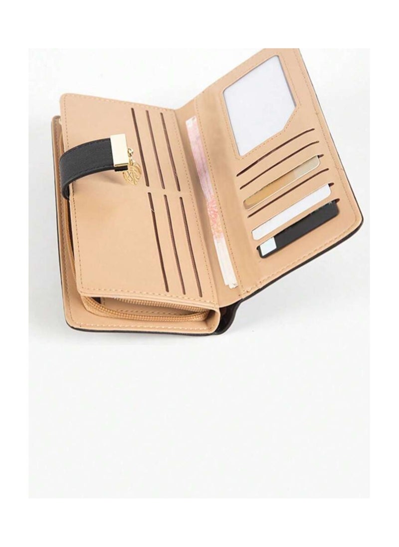 Generic Wallet for Women Long Slim Minimalist Wallet Ladies Women Purse Large Capacity Pu Leather Credit Card Holder  - Image 5