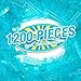 MANNIDOO 1200 Pieces Flat Pieces 9 Sizes Classic Moc Parts and Pieces Tiles Expansion Set Compatible with All Major Brands Building Bricks Bulks for Smooth Surface Transparent Blue - Image 2
