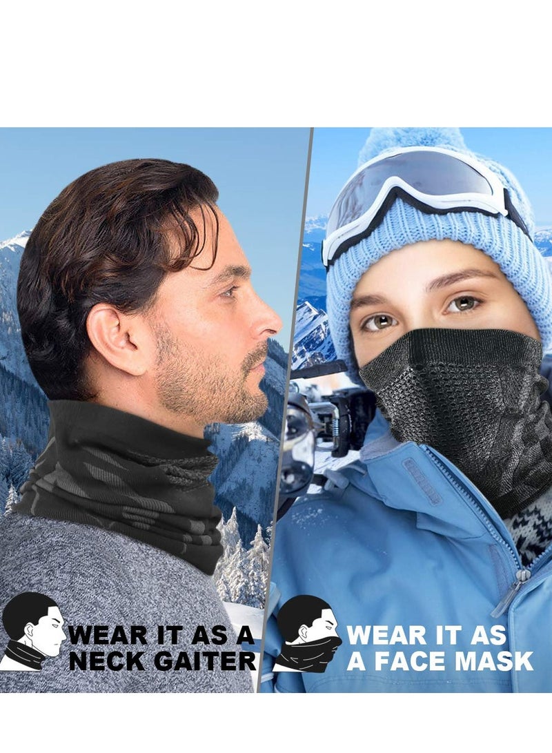 SYOSI Face Scarf Mask Neck Warmer, Winter Neck Warmer Gaiter Windproof Face Mask Balaclava Bandana for Ski Snowboard, Paisley Bandana Neck Gaiter Tube Headwear Motorcycle Face Scarf - Image 5