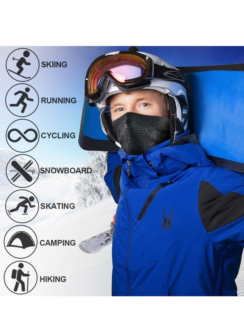 SYOSI Face Scarf Mask Neck Warmer, Winter Neck Warmer Gaiter Windproof Face Mask Balaclava Bandana for Ski Snowboard, Paisley Bandana Neck Gaiter Tube Headwear Motorcycle Face Scarf - Image 4