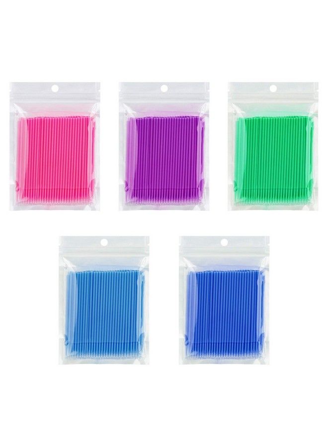 Cuttte 500 Pcs Disposable Microbrush Applicators Microfiber Wands For Eyelashes Extensions And Makeup Application (Head Diameter: 1.5/ 2.0/ 2.5 Mm) - Image 1