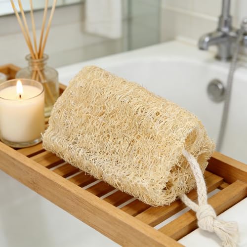 Balifeel Organic Natural Loofah Sponges 4.7'' Luffa Spa,Pack of 4 Exfoliating & Smooth Skin Bath Shower Loofas Loofa for Women and Men Body Scrubber - Image 5