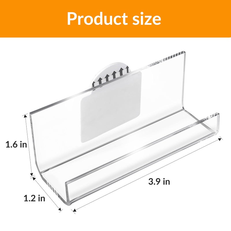 Kalami 6 Pack Vinyl Record Holder Wall Mount No Drill, Self Adhesive Acrylic Record Shelf Display Racks for LP Album Covers CD Book Pictures - Image 3