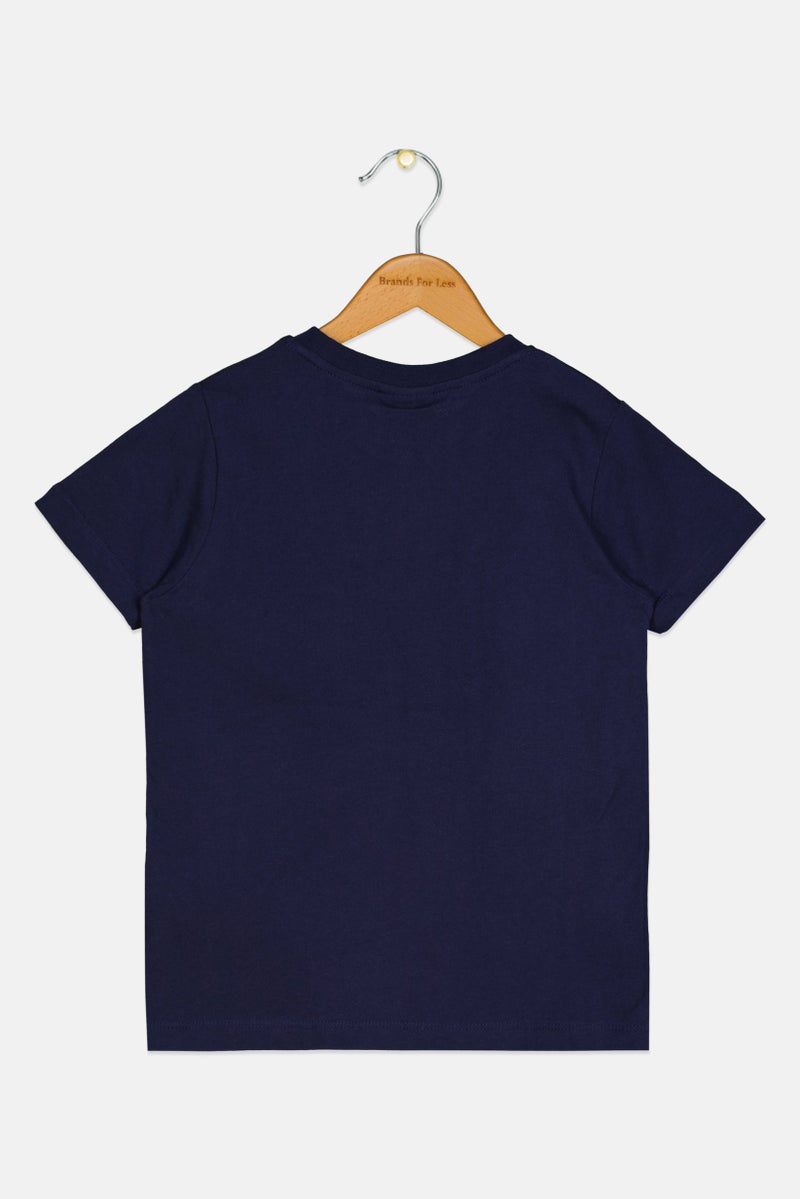 Ellesse ملابس رياضية للبنات للأطفال تي شيرت قصير الأكمام خارجي، كحلي - Image 2