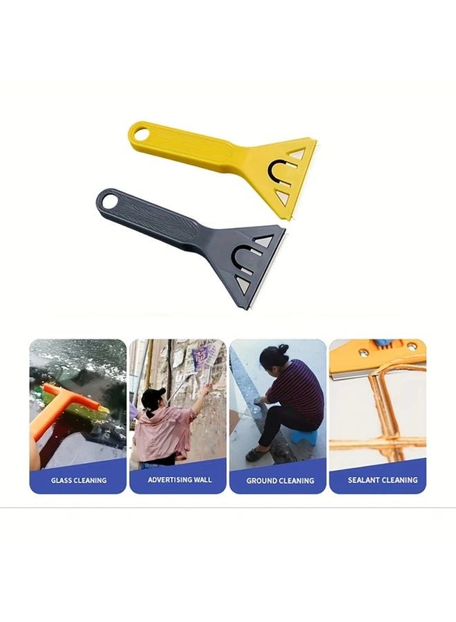 Gray 1pc Window Scraper Tool For Paint Sticker Removal On Glass Walls Tiles Battery Free - Image 5