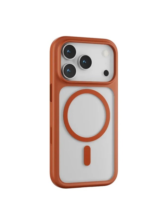 ليفيلو جراب سولو مات ماج سيف لهاتف آيفون 17 برو / 5 أقدام | مقاوم للسقوط من ارتفاع 1.5 متر / متوافق مع ماج سيف / مغناطيس قوي / غطاء خلفي - برتقالي - Image 3