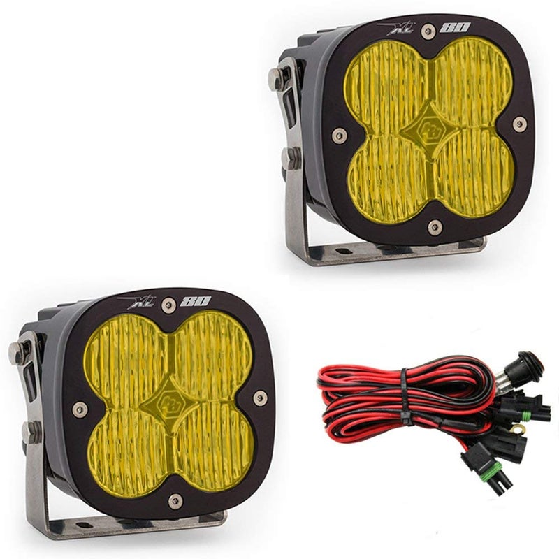 Baja Designs XL80 LED Light Pod Pair - 2 PCS LED with Wiring Harness (Wide Cornering; Amber) - Image 4