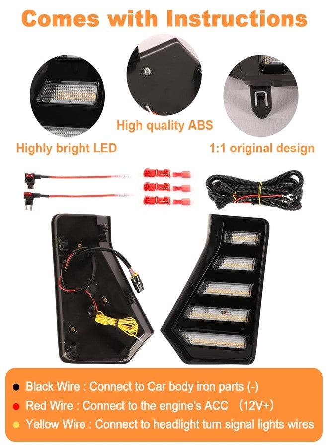 OKLSG LED Fog Lights Kit for 2024 2025 Toyota Tacoma DRL Daytime Running Lights Amber Turn Signal Fog Lamps Toyota Tacoma Accessories (Horizontal clause) - Image 5