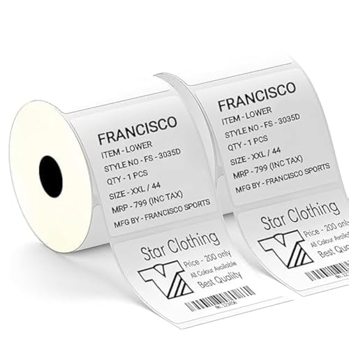 Shreyans Direct Thermal Labels (Pack of 10, 50mm x 50mm) - Image 1