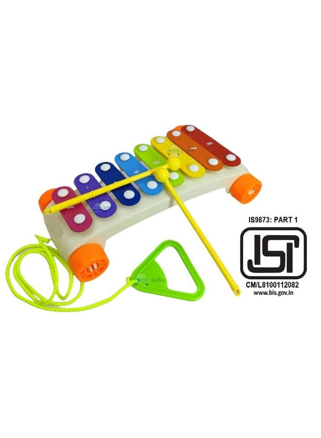 FunBlast Xylophone For Kids Xylophone With Wheels Pull Along Toy For Baby Musical Instruments For Kids Xylophone For Kids 3+ Years Early Development & Activity Toys For Kids Boys Made In India - Image 4