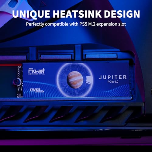 Fikwot FX910 2TB M.2 NVMe SSD for PS5&PC, PCIe Gen4 2280 Gaming SSD with Heatsink, Up to 7300MB/s, Internal Solid State Drive - Image 3
